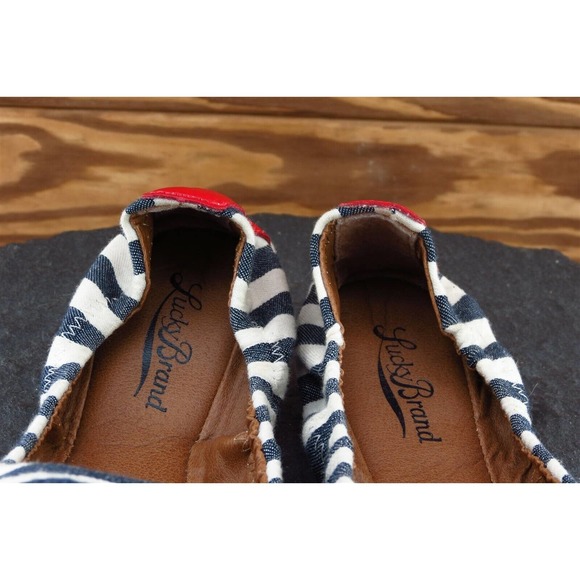 Lucky Brand Women‎ Sz 6 B Blue Ballet Fabric Shoes Erin 2 - Picture 3 of 7